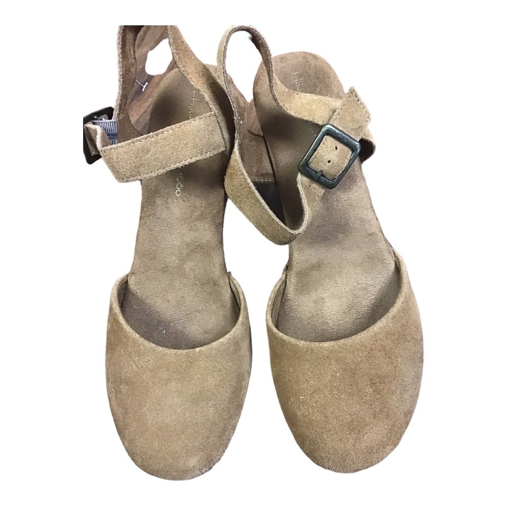 House Of Harlow 1960 Cherub Suede Studded Leather Y2K Wood Heeled Clogs Size 10 - Picture 7 of 8